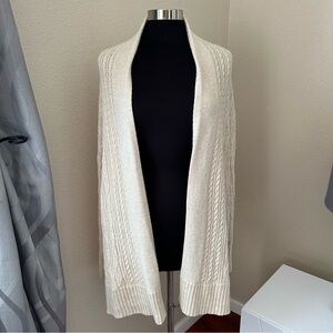 Max Studio Ivory Open Front Cardigan